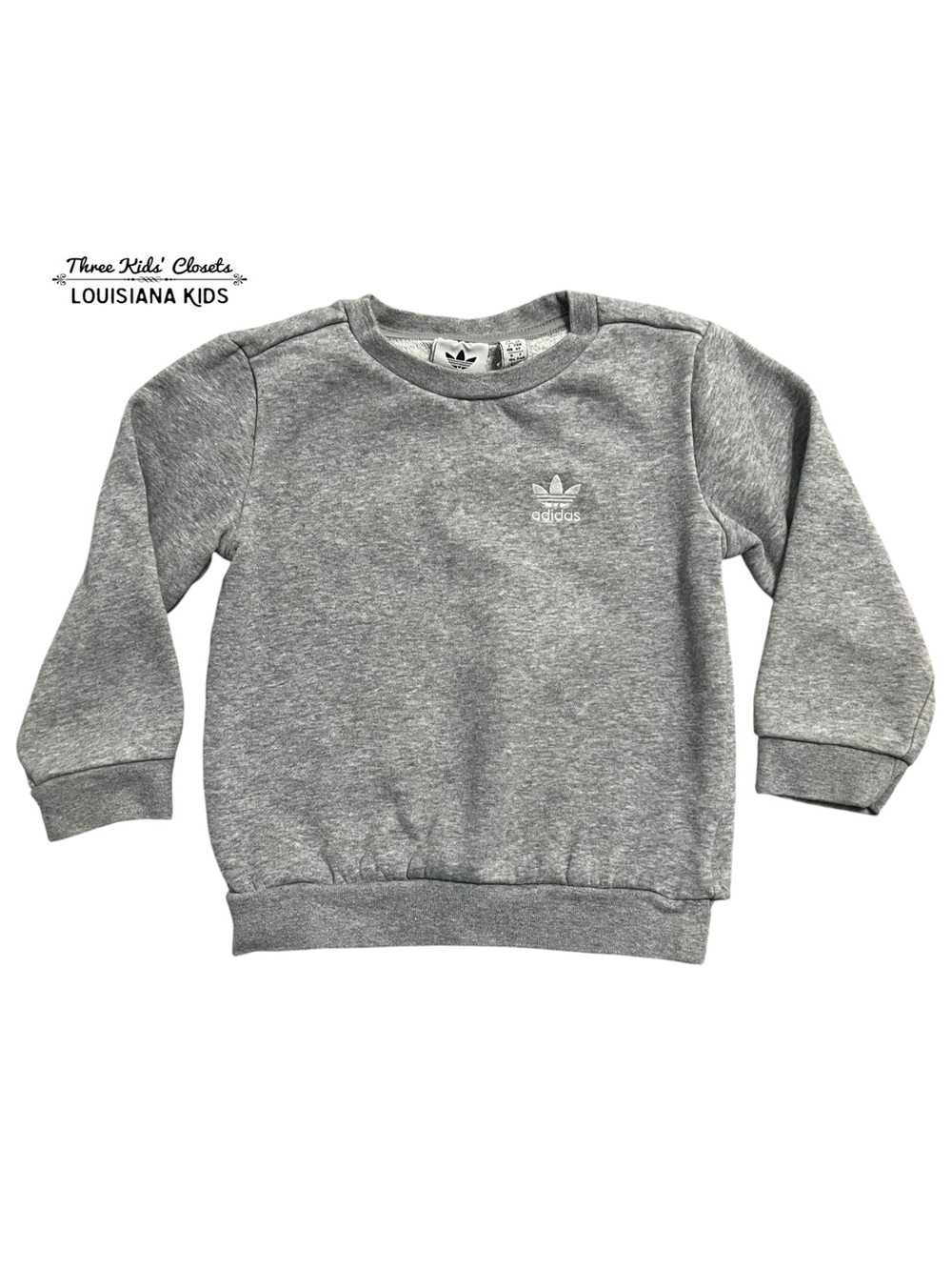 Adidas Kids 4T Heather Gray Pullover Sweatshirt